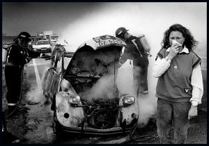 Tranen om uitgebrande eend, 3e prijs Zilveren Camera 1991