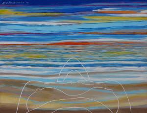 Corry on the beach- aryl on canvas-70x90 cm